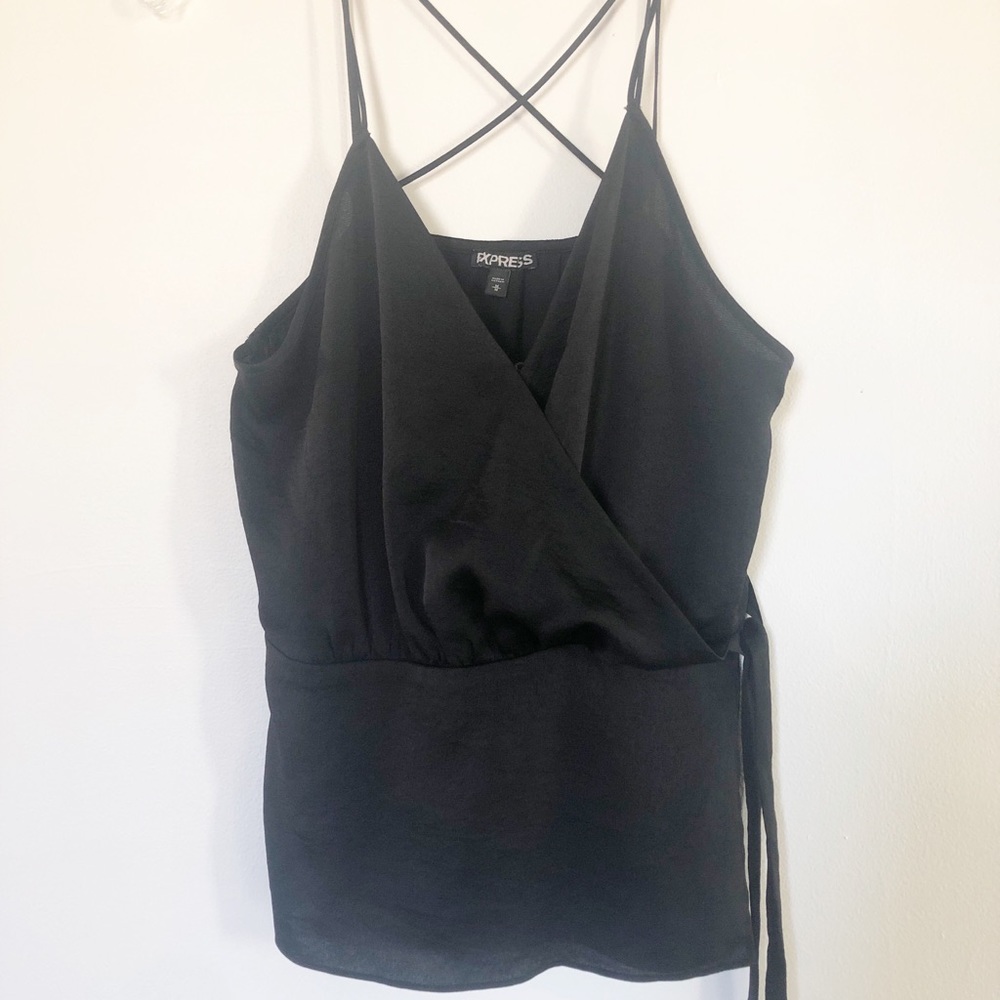 Express black strappy shirt tank size medium